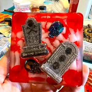 Glow in the dark resin cemetery
